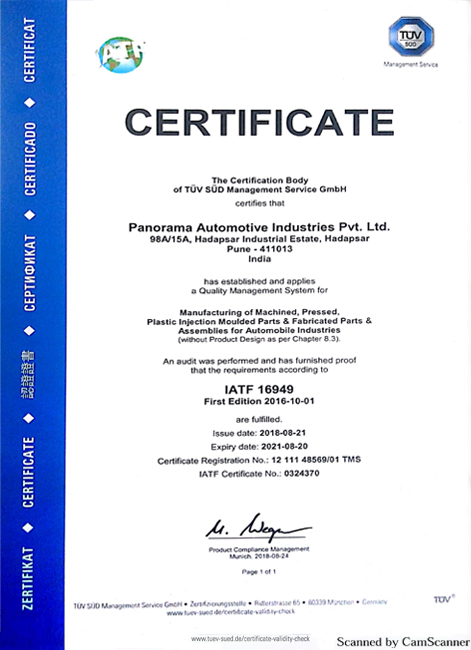 An ISO/TS 16949:2009 Certified Company